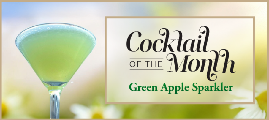 Wobbly Bobby Cocktail of the Month March 2025 Green Apple Sparkler